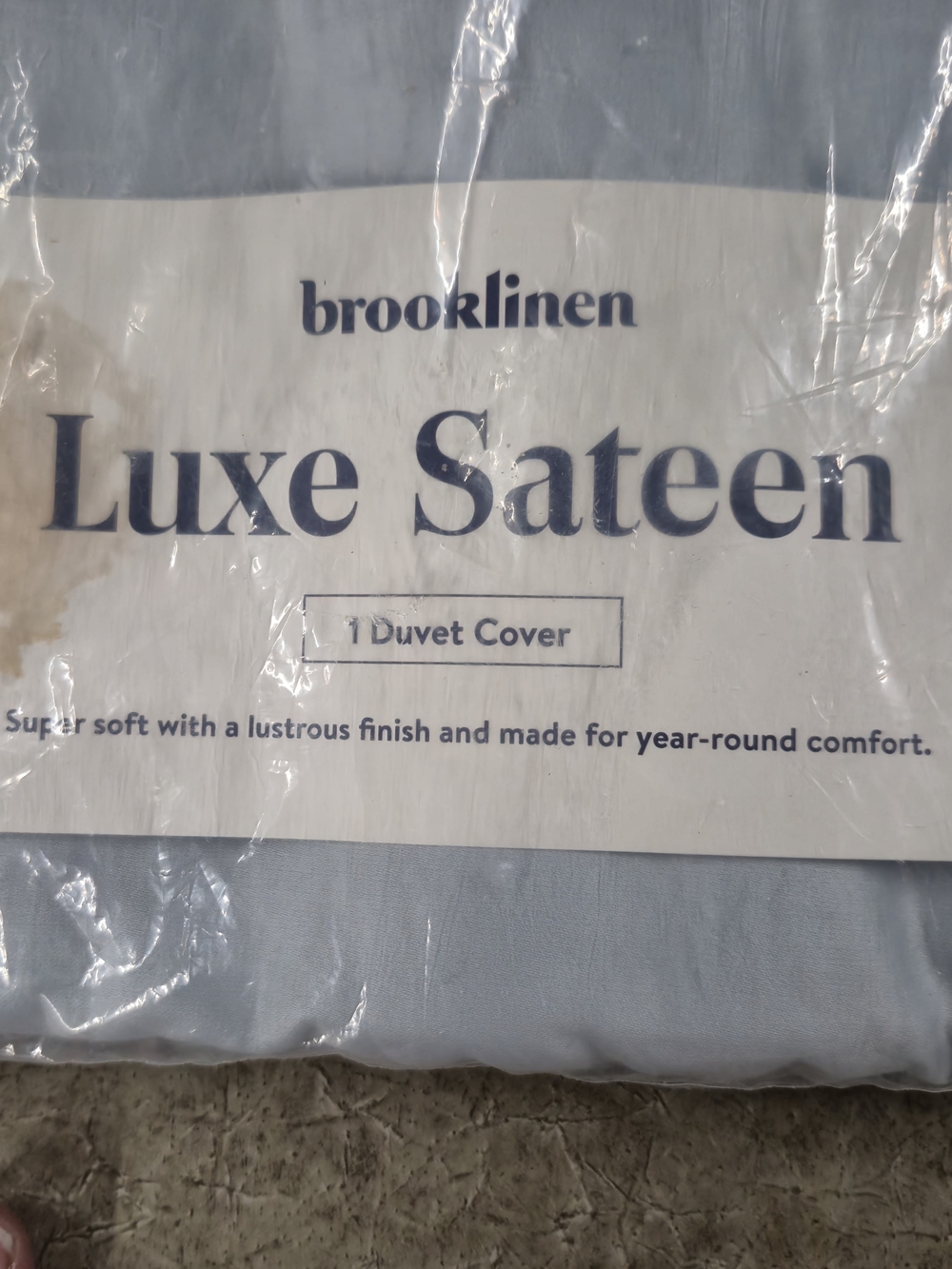 Brooklinen Luxe Sateen Duvet Cover - Light Blue